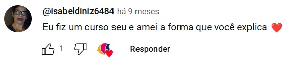 Comentário de aluna sobre as aulas de filme de recorte 6