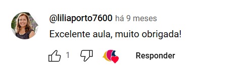 Comentário de aluna sobre as aulas de filme de recorte 5