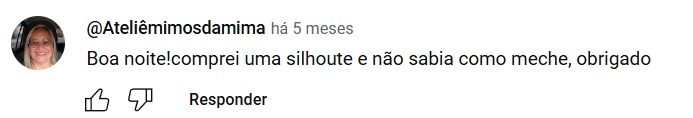 Comentário de aluna sobre as aulas de filme de recorte 7